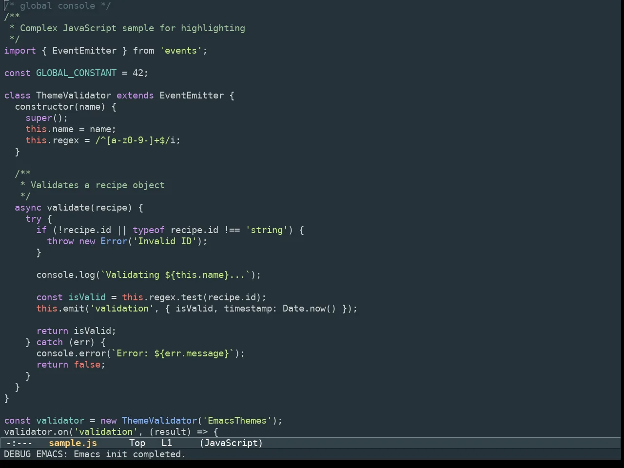 Aurora Theme in javascript-mode