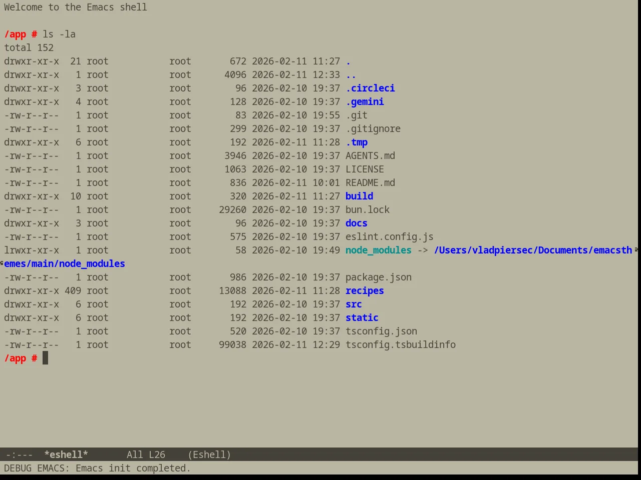 Automata Theme in eshell