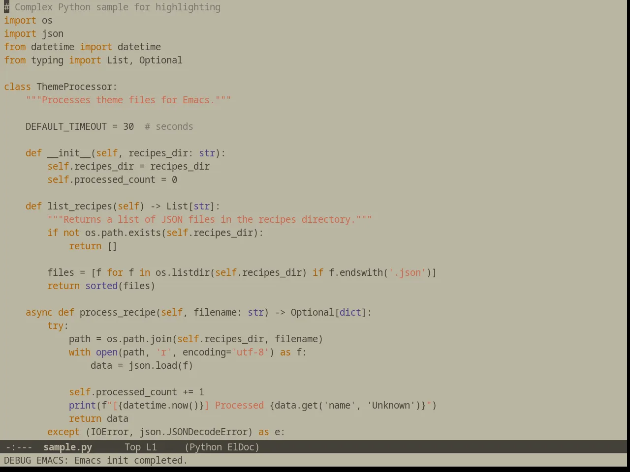 Automata Theme in python-mode