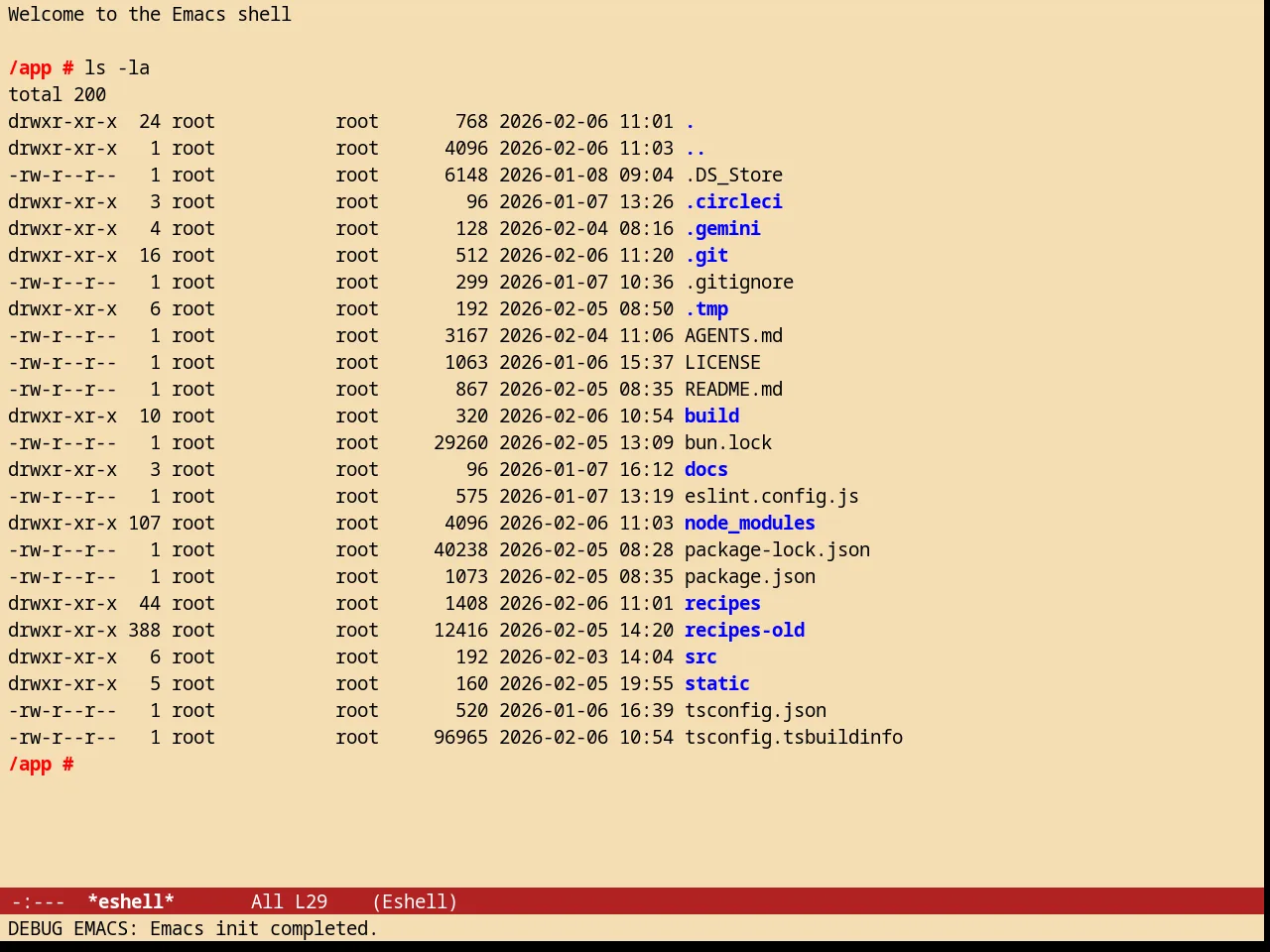 Autumn Light Theme in eshell