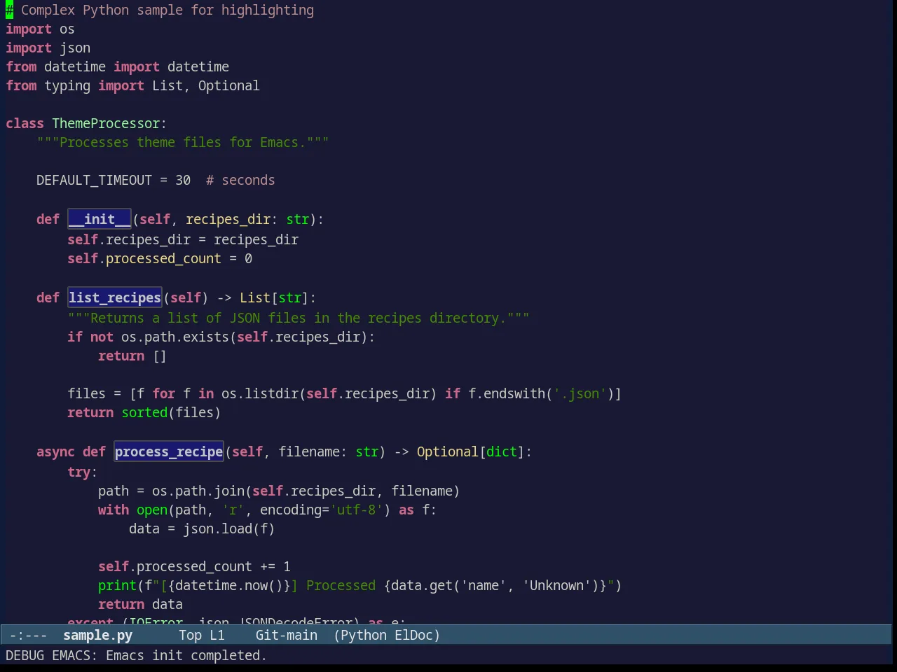 Avk darkblue White Theme in python-mode