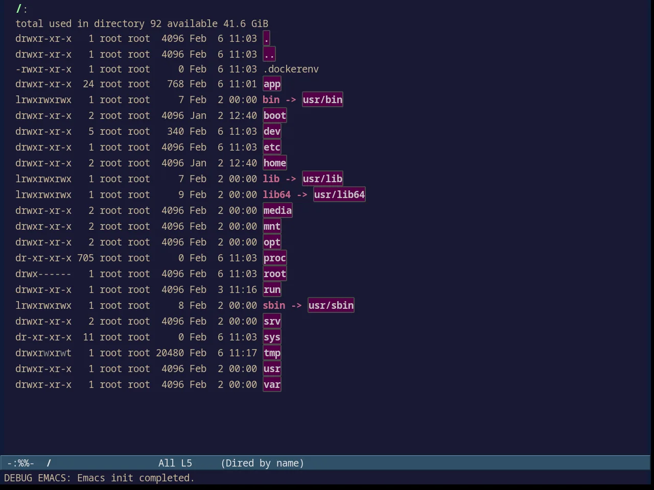 Avk Darkblue Yellow Theme in dired