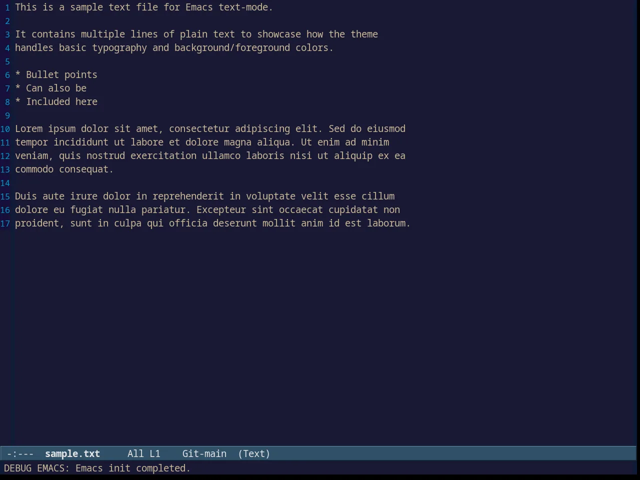 Avk Darkblue Yellow Theme in text-mode