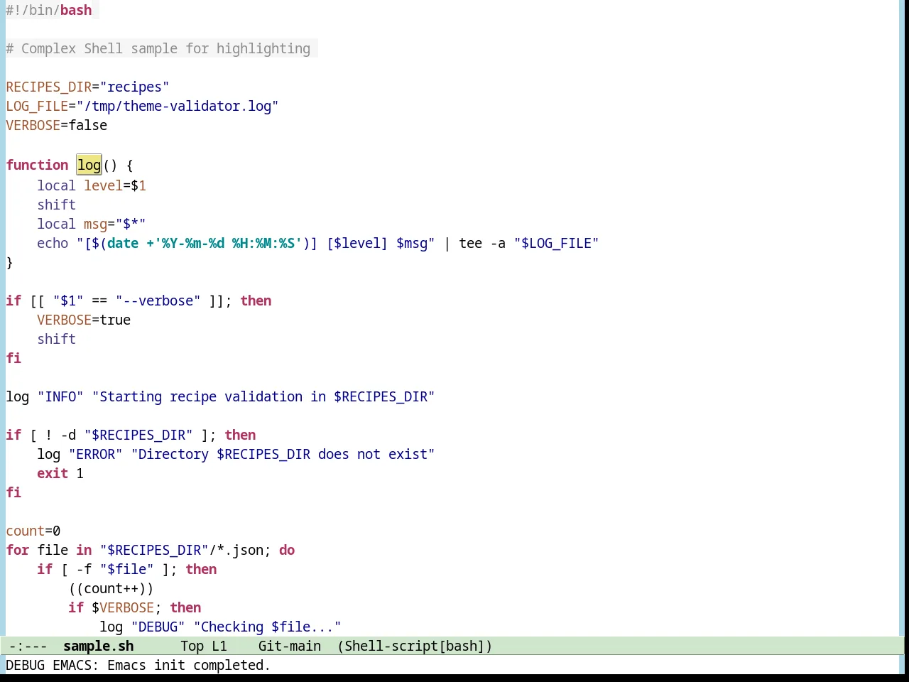 Avk Daylight Theme in sh-mode