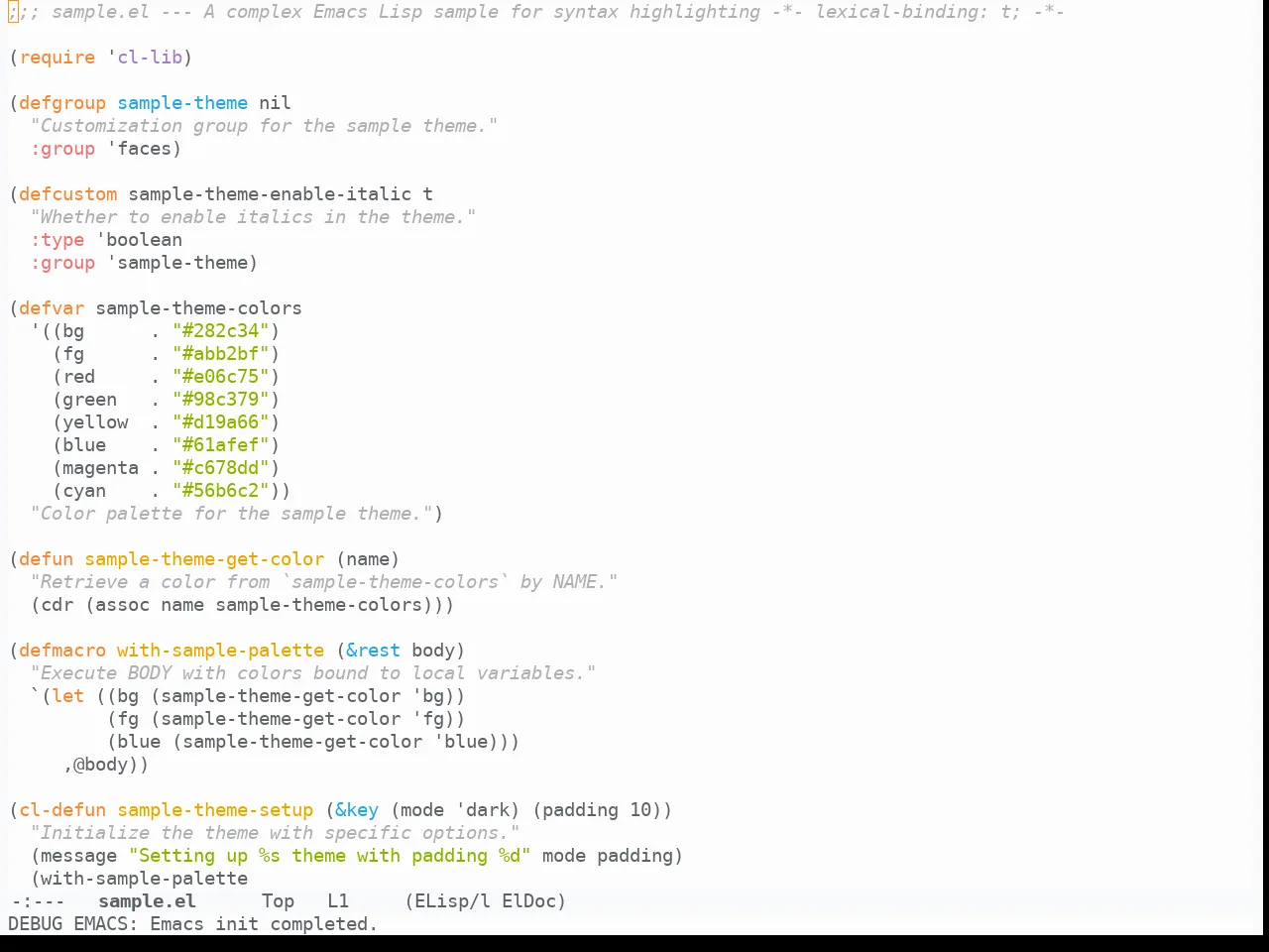 Ayu Day in emacs-lisp-mode