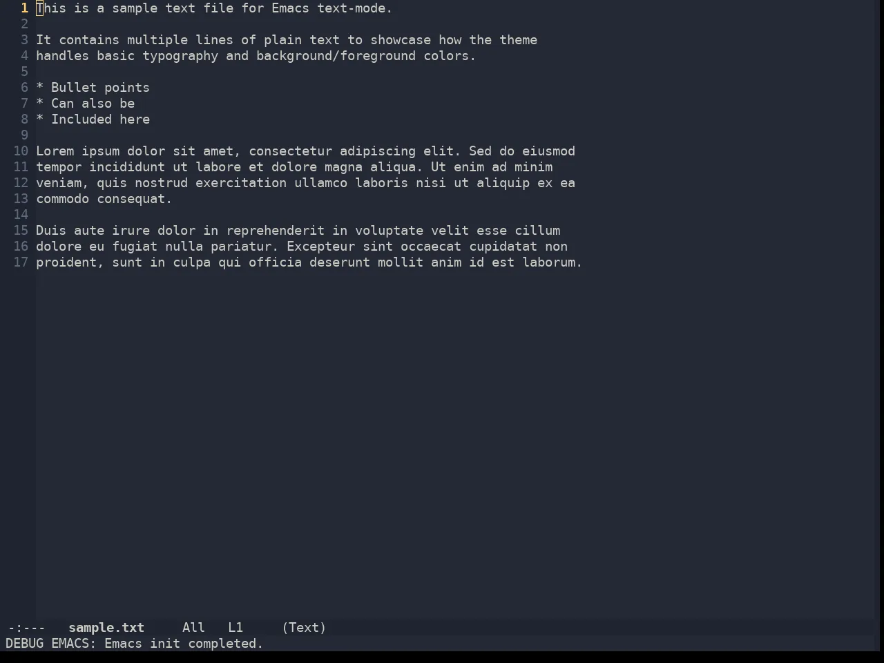 Ayu Dusk in text-mode