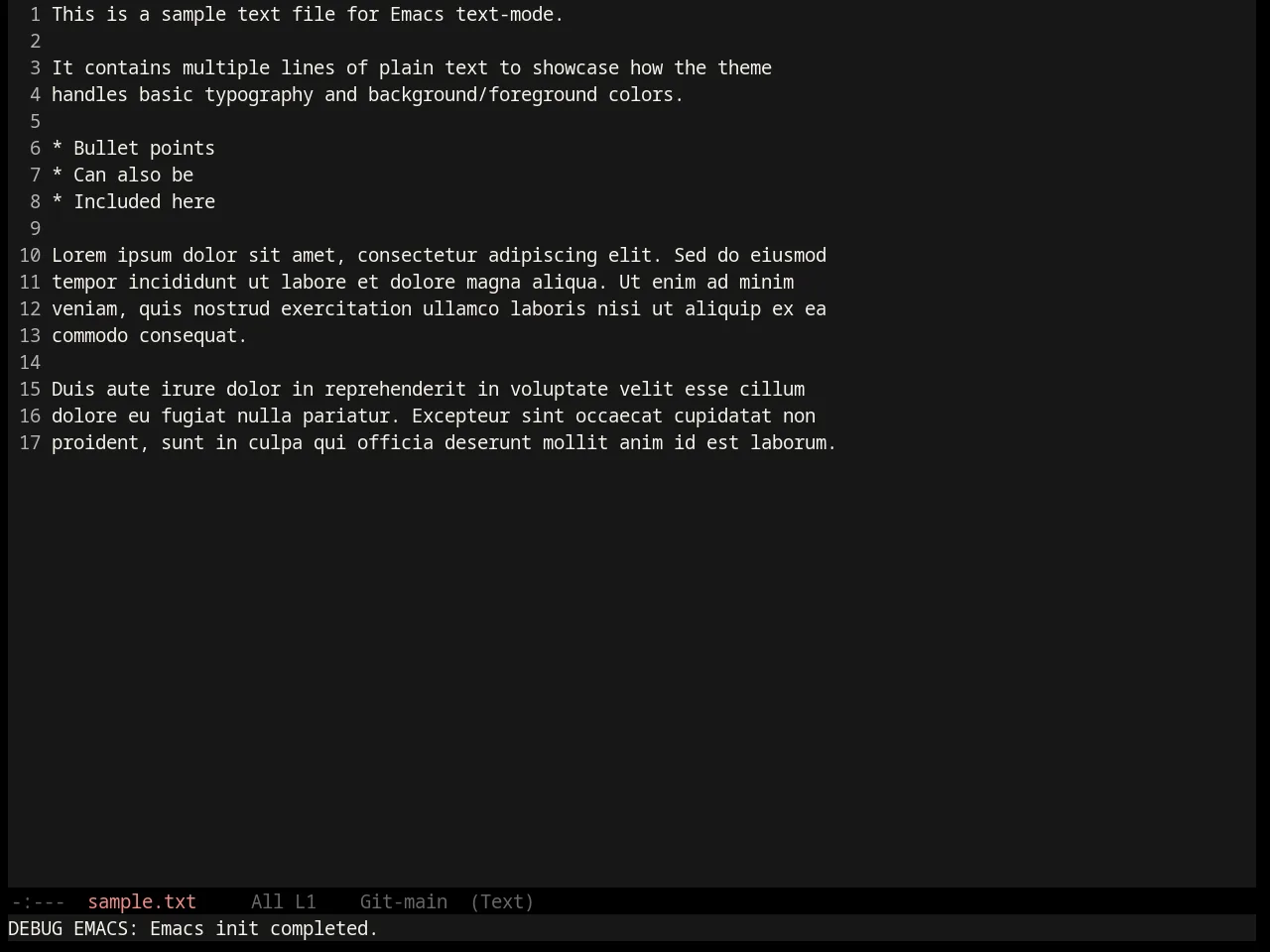 Badger Theme in text-mode