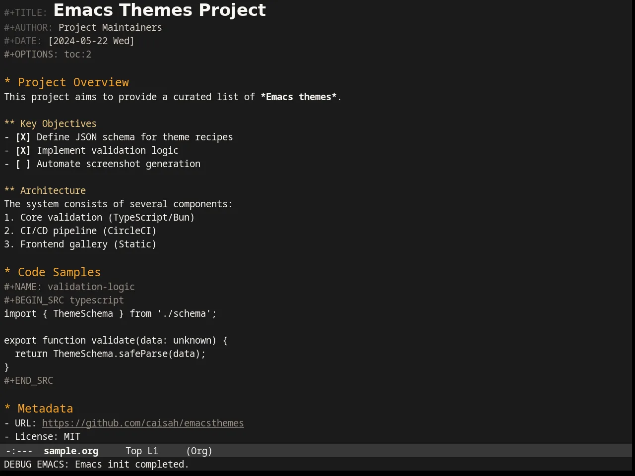 Badwolf Theme in org-mode