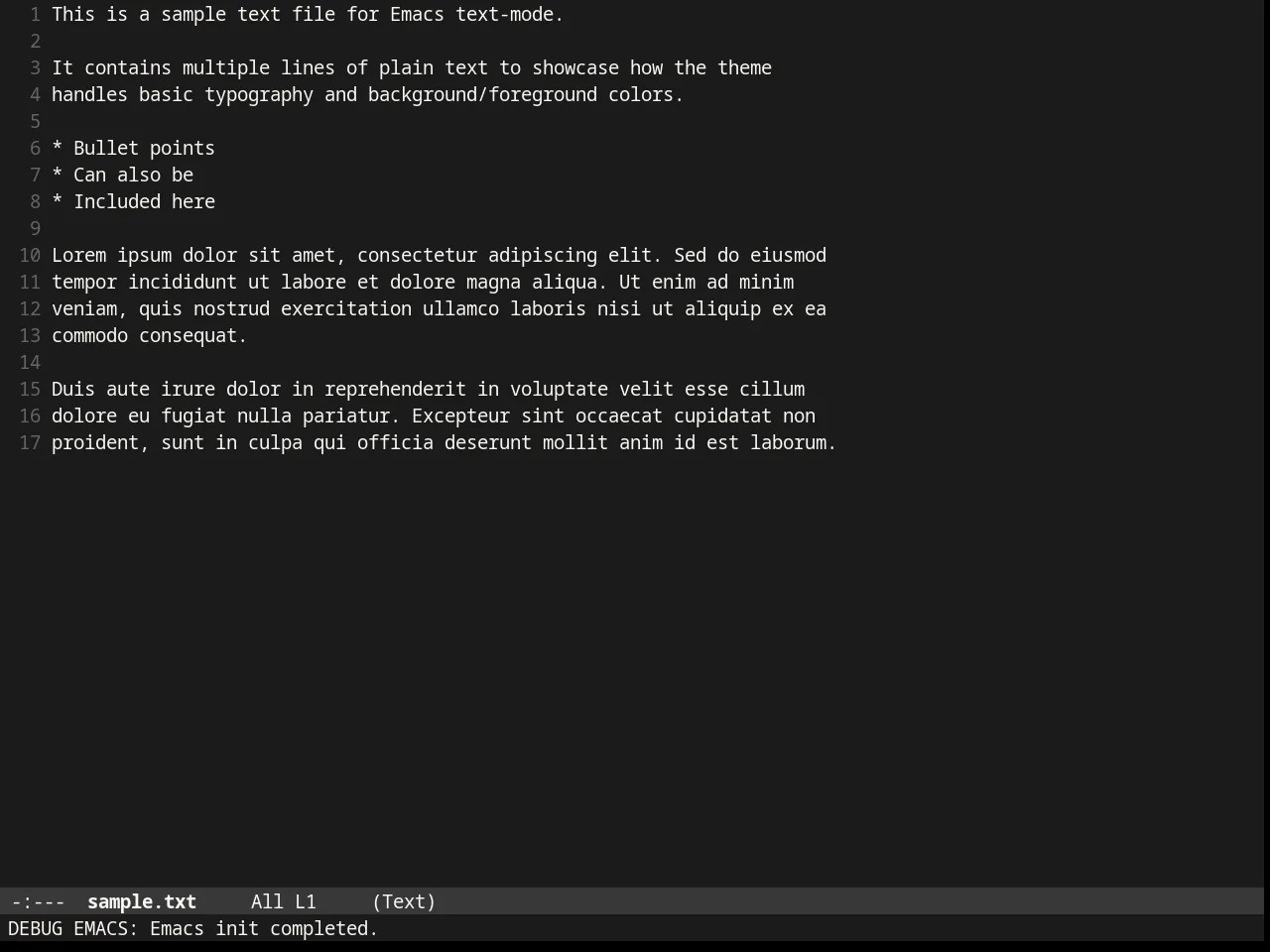 Badwolf Theme in text-mode