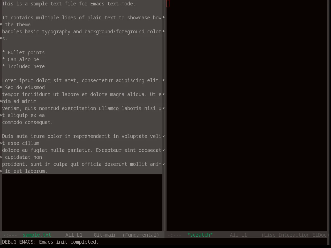 Base16 3024 Theme in fundamental-mode