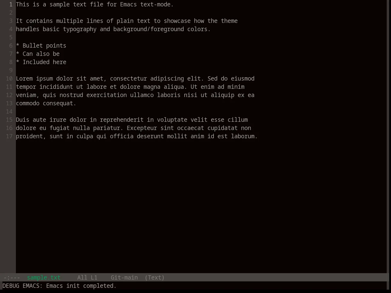 Base16 3024 Theme in text-mode