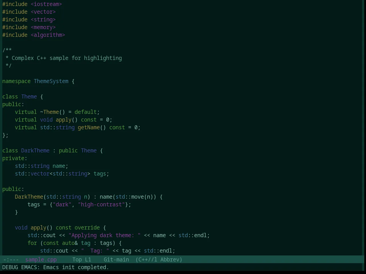 Base16 Apathy Theme in c++-mode