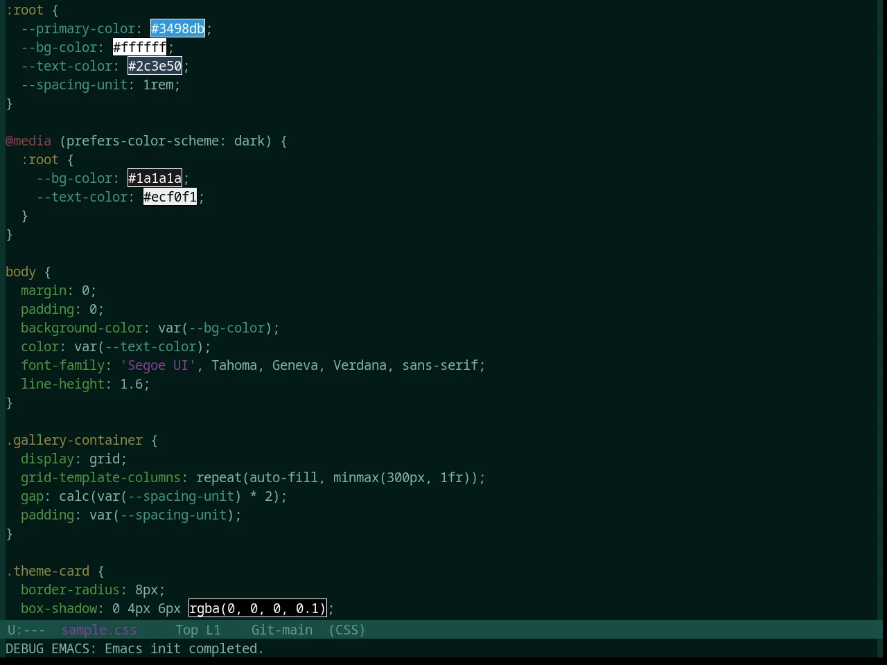 Base16 Apathy Theme in css-mode
