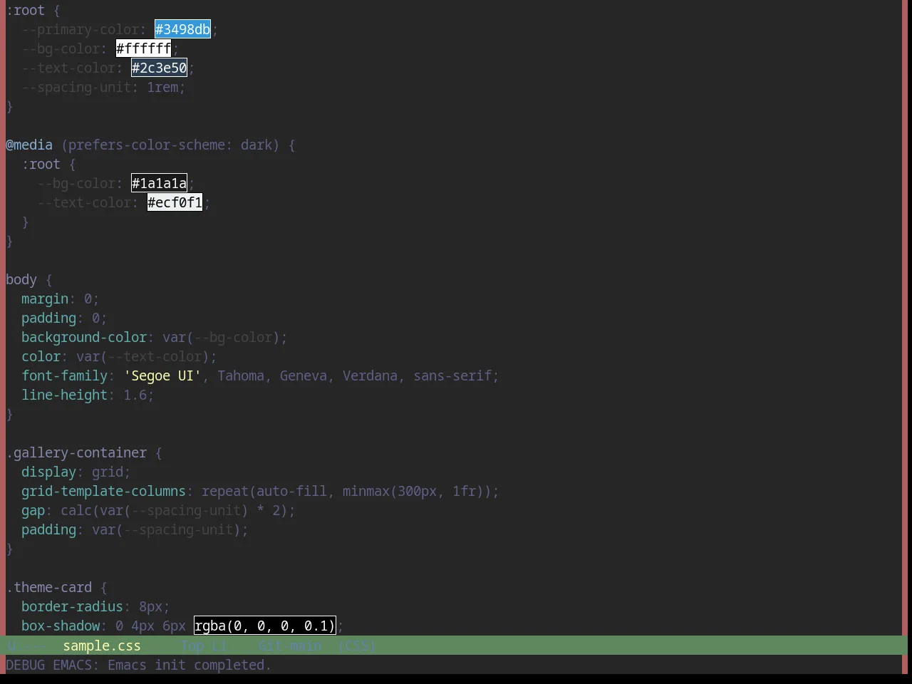 Base16 Apprentice Theme in css-mode