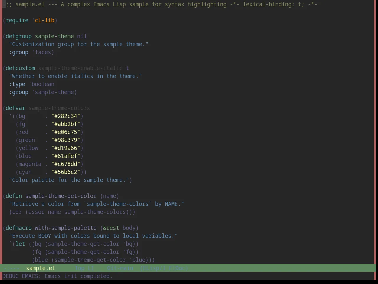 Base16 Apprentice Theme in emacs-lisp-mode