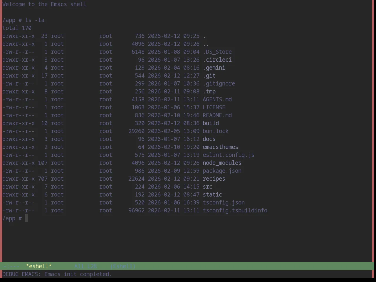 Base16 Apprentice Theme in eshell