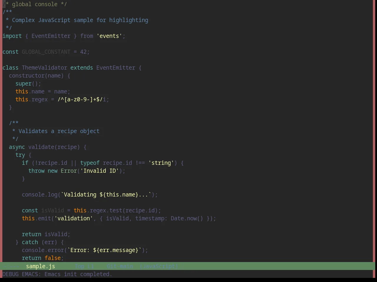 Base16 Apprentice Theme in javascript-mode