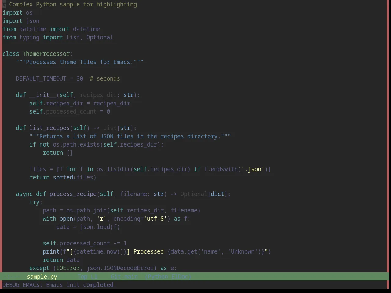 Base16 Apprentice Theme in python-mode