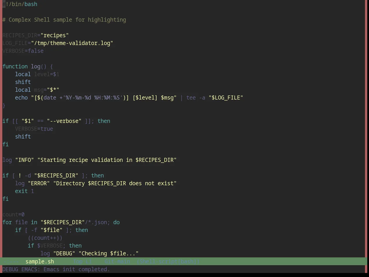 Base16 Apprentice Theme in sh-mode