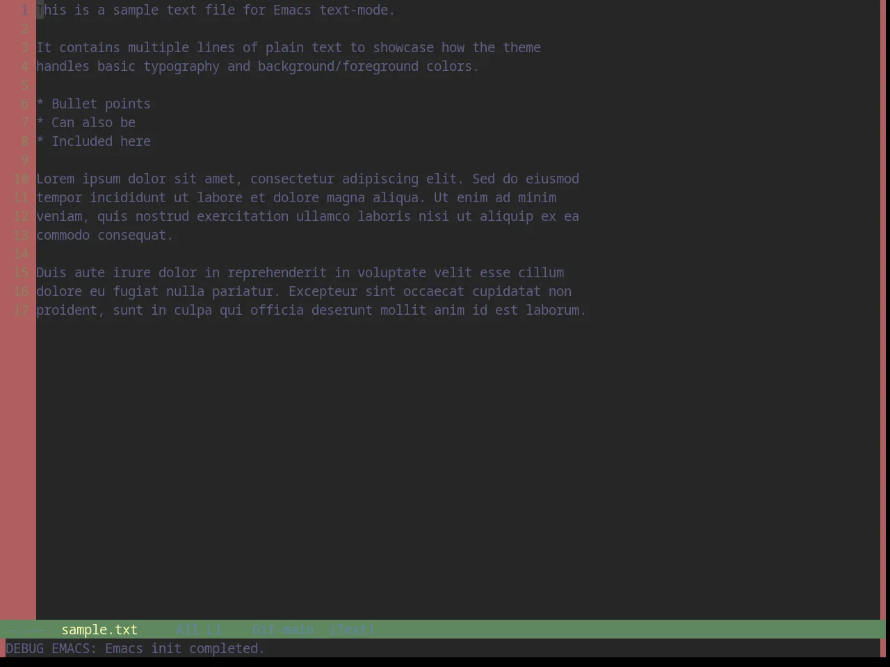 Base16 Apprentice Theme in text-mode