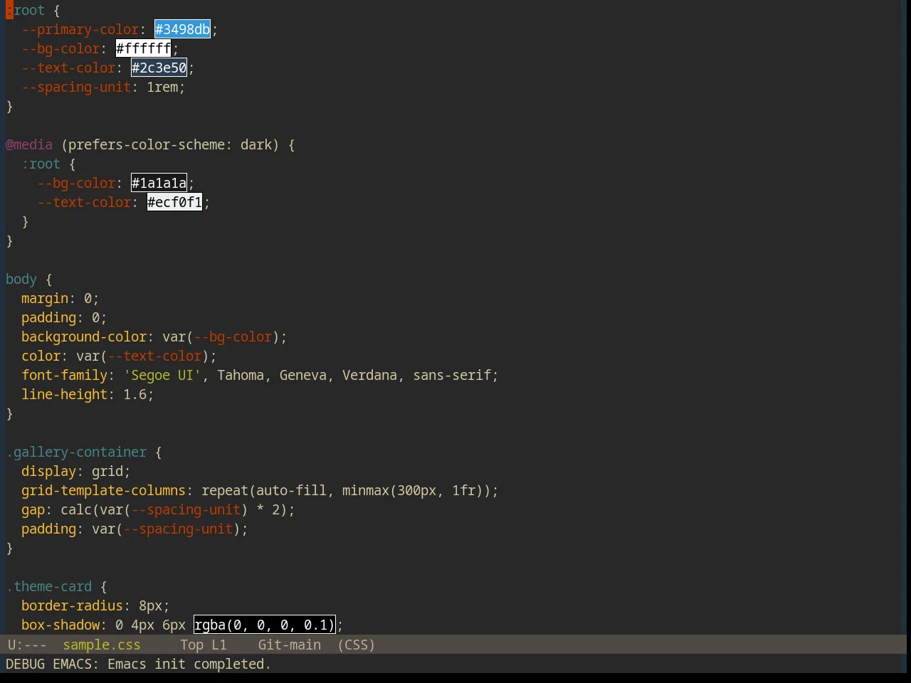 Base16 Ascendancy Theme in css-mode