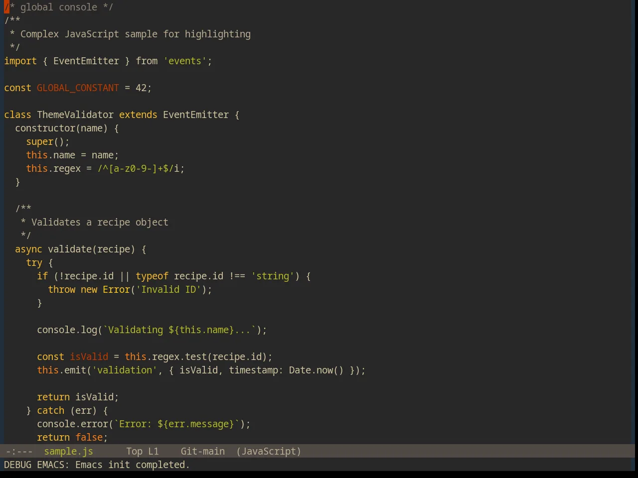 Base16 Ascendancy Theme in javascript-mode