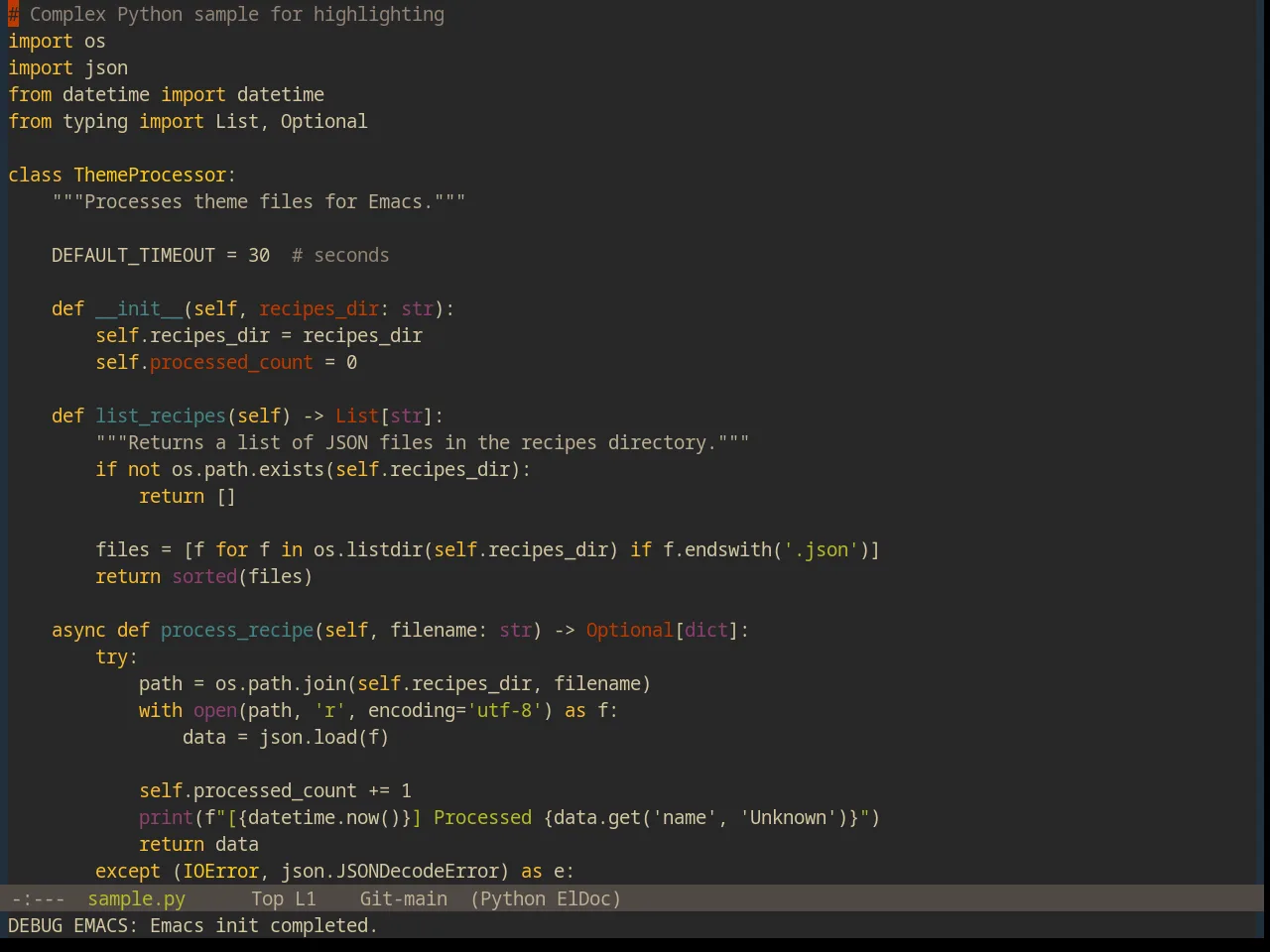 Base16 Ascendancy Theme in python-mode