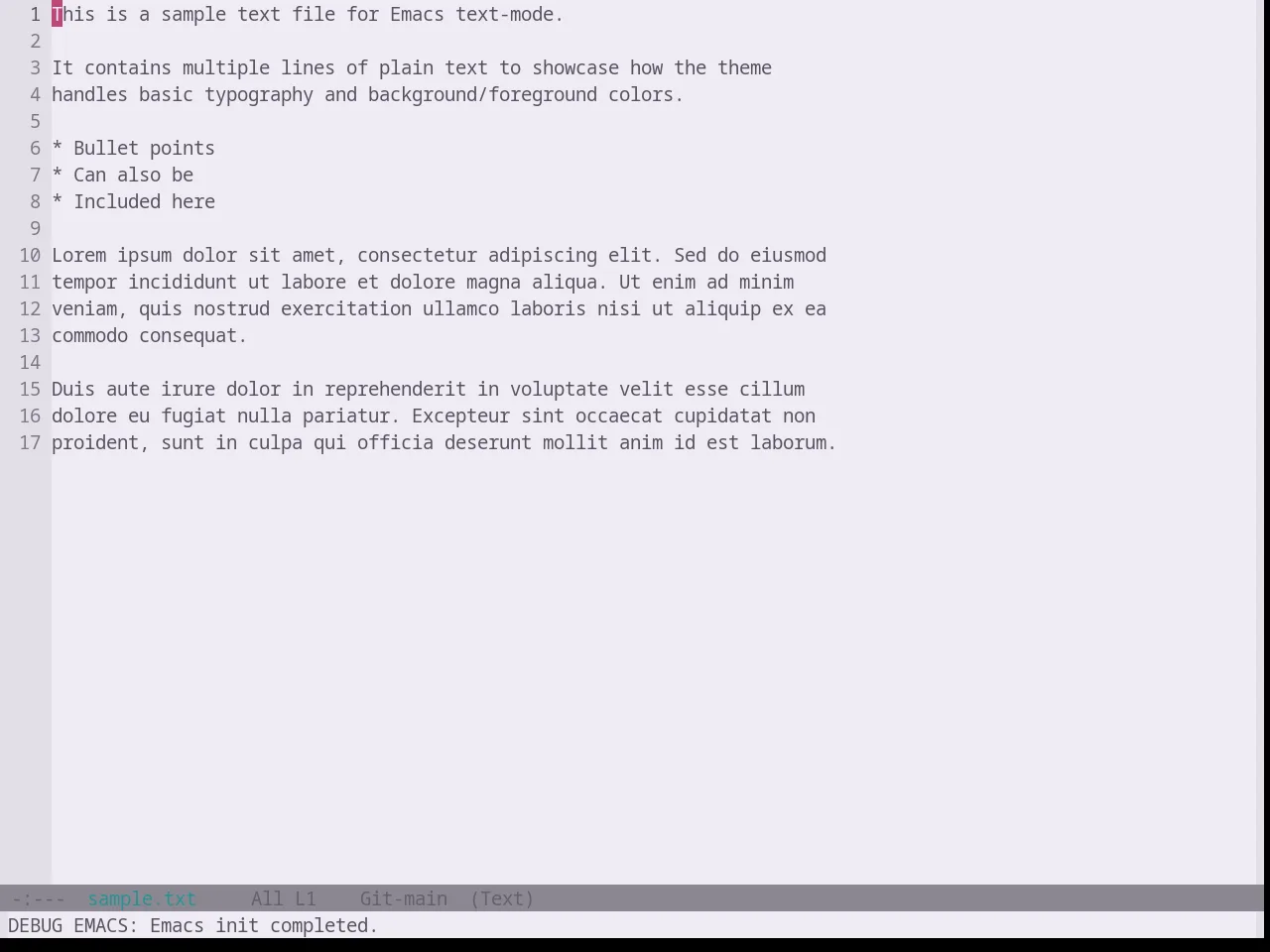 Base16 Atelier Cave Light Theme in text-mode