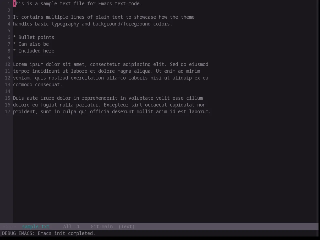 Base16 Atelier Cave Theme in text-mode