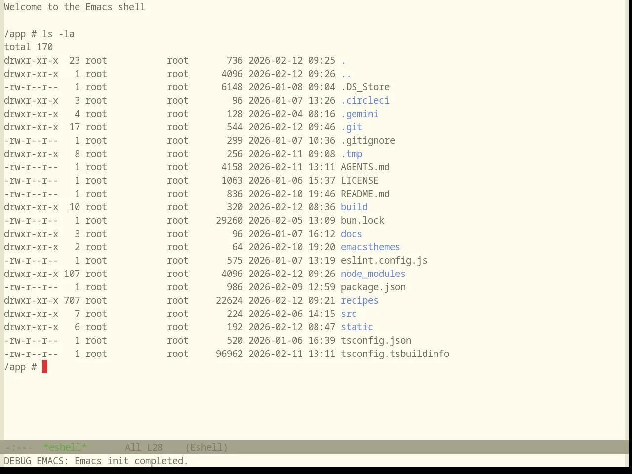Base16 Atelier Dune Light Theme in eshell