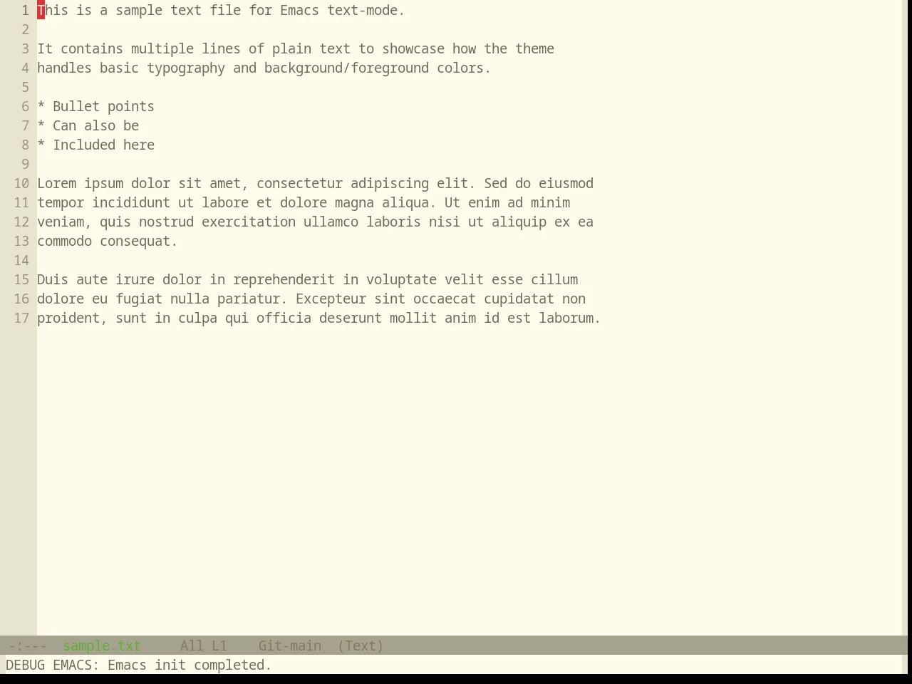Base16 Atelier Dune Light Theme in text-mode