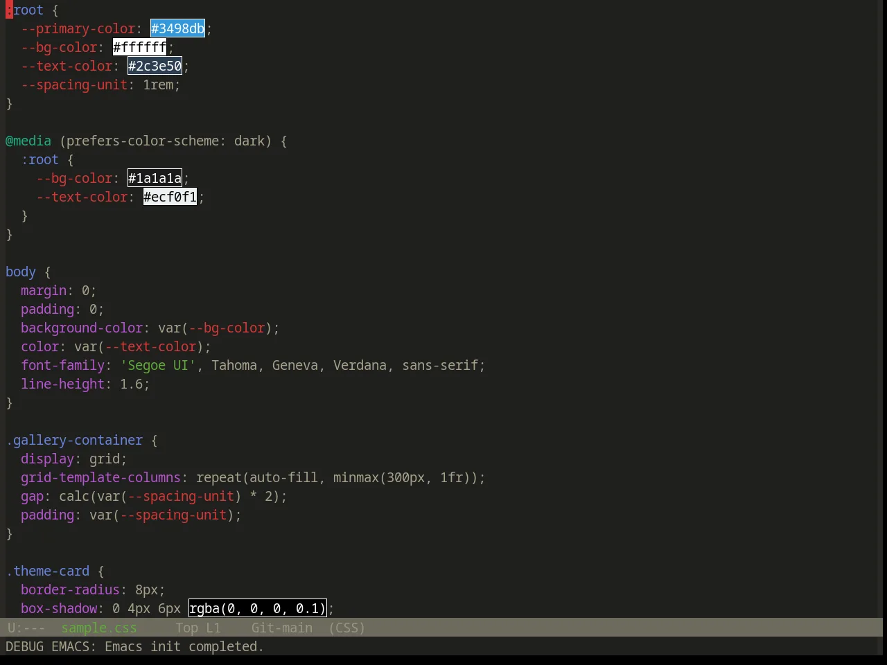 Base16 Atelier Dune Theme in css-mode