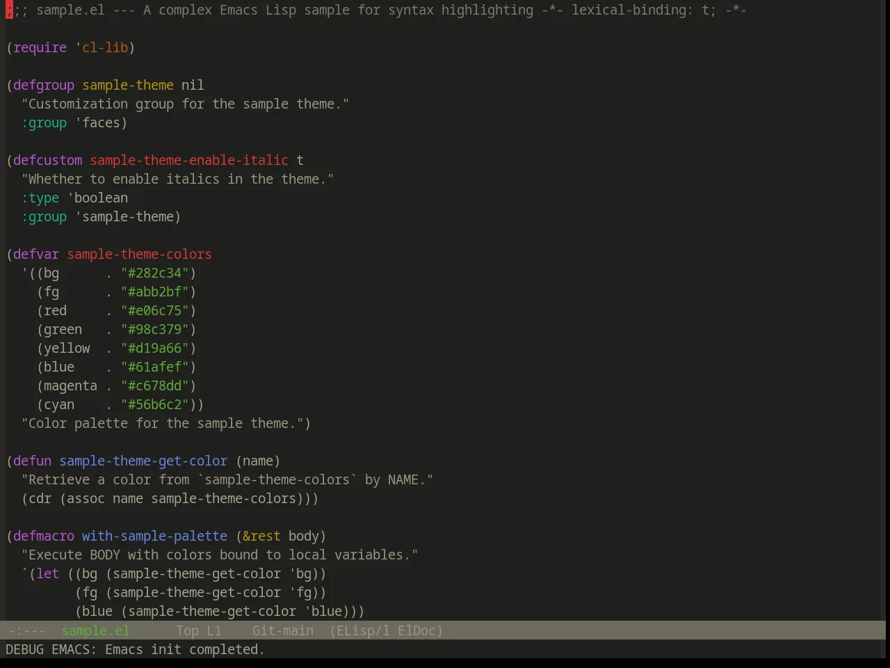 Base16 Atelier Dune Theme in emacs-lisp-mode