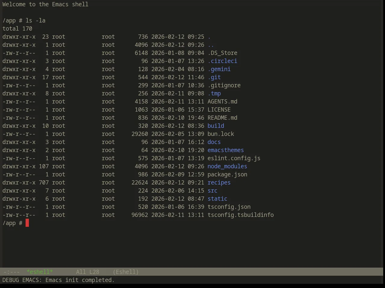 Base16 Atelier Dune Theme in eshell