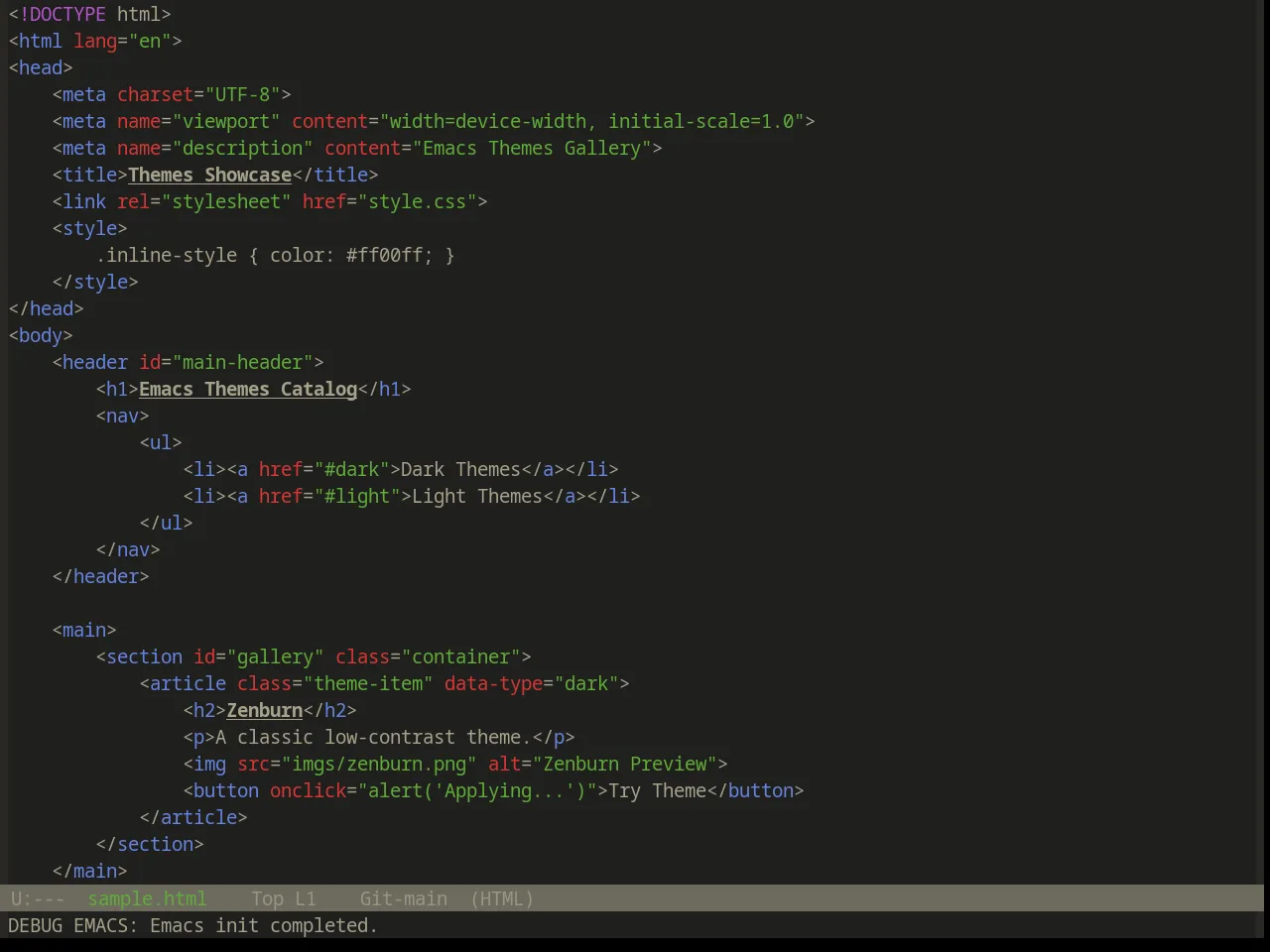 Base16 Atelier Dune Theme in html-mode