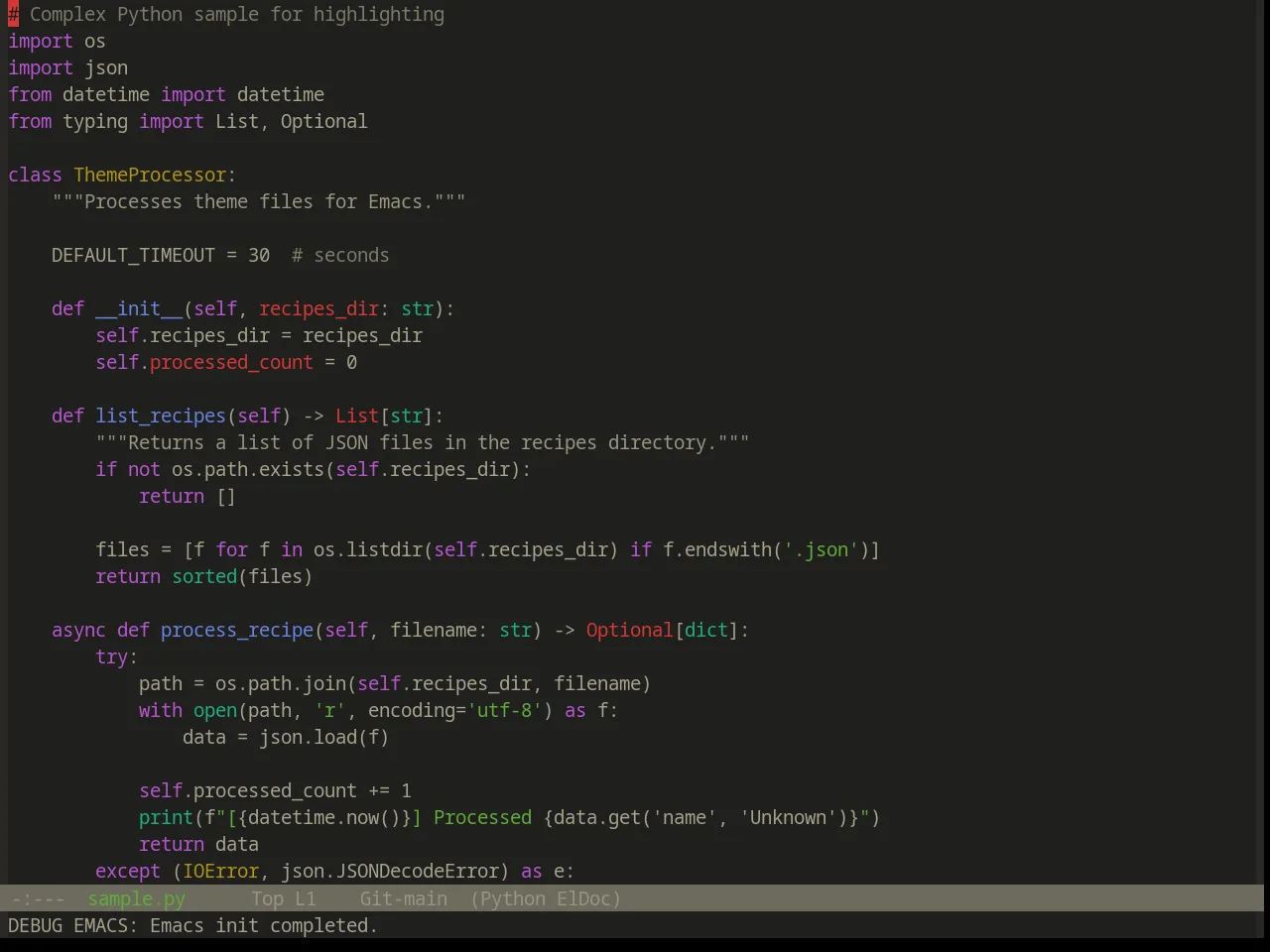 Base16 Atelier Dune Theme in python-mode