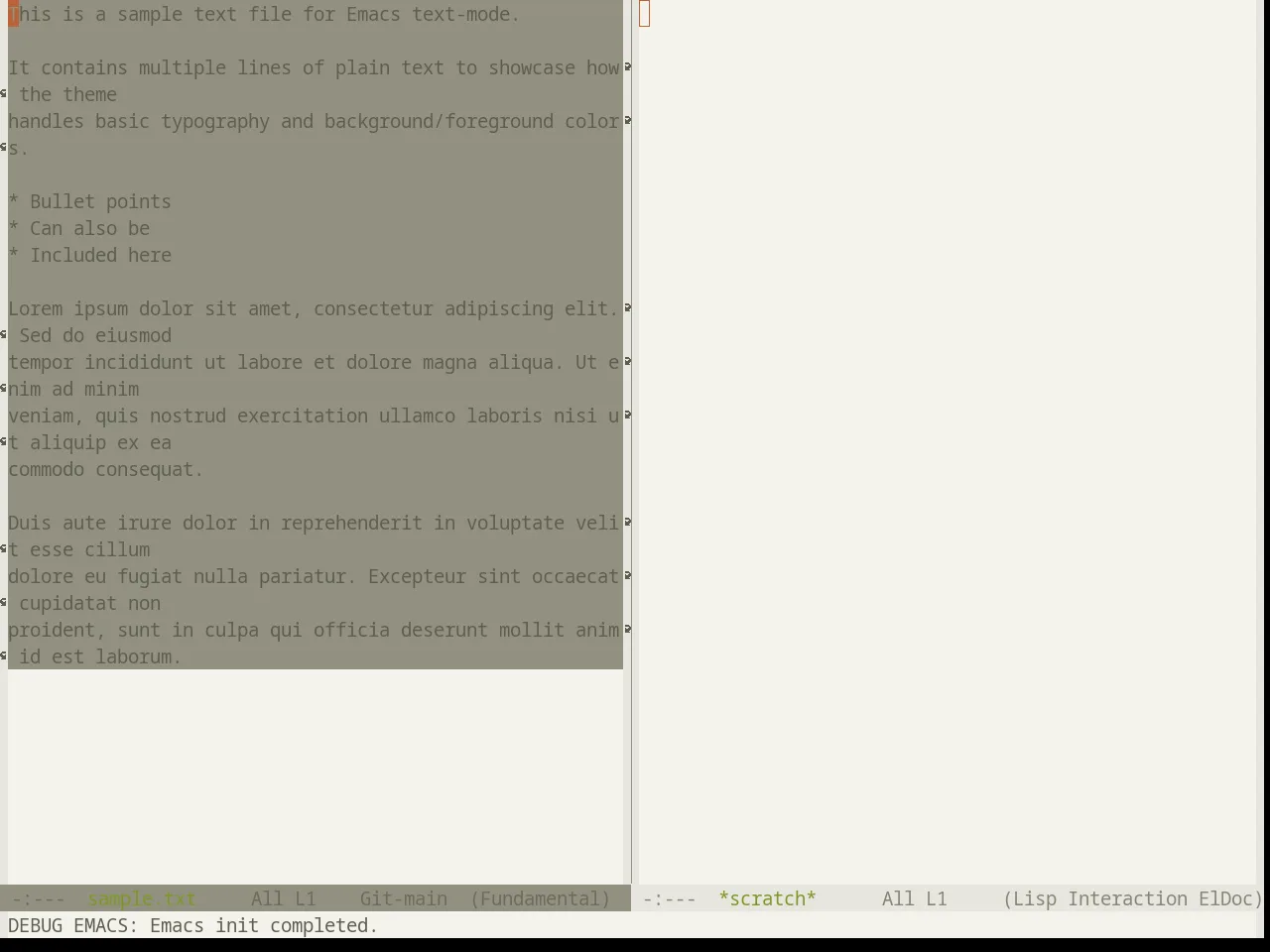 Base16 Atelier Estuary Light Theme in fundamental-mode