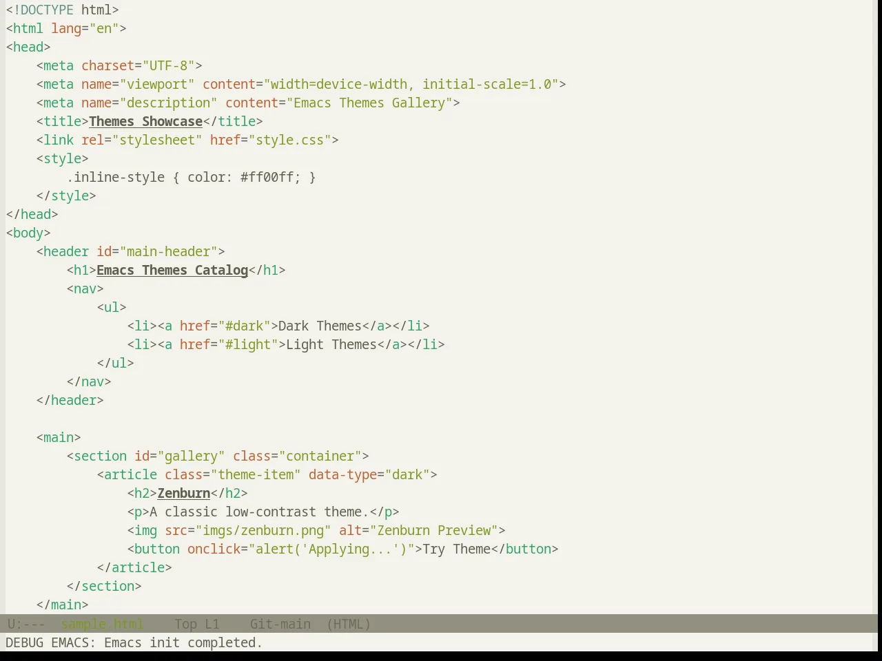 Base16 Atelier Estuary Light Theme in html-mode