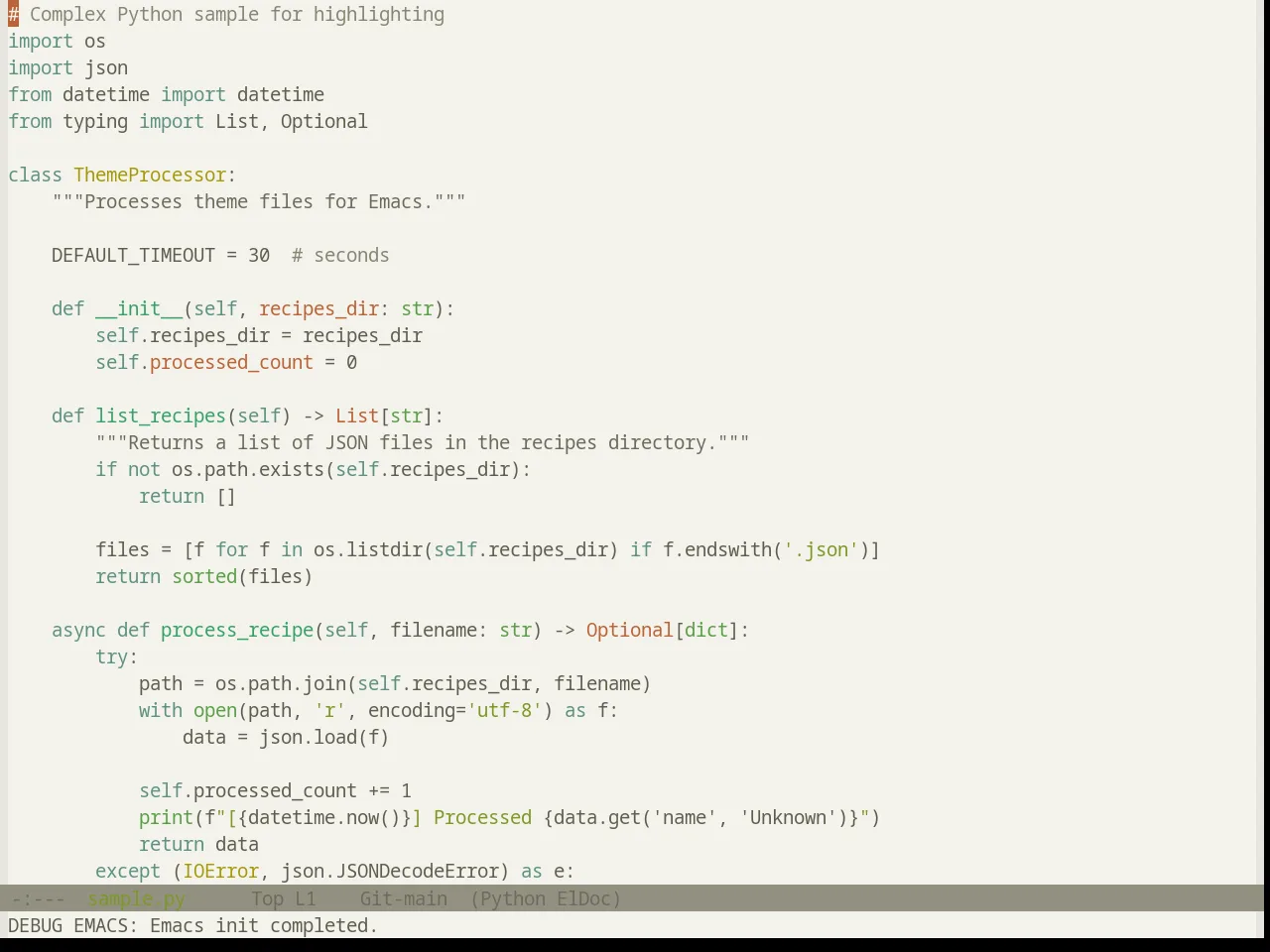 Base16 Atelier Estuary Light Theme in python-mode