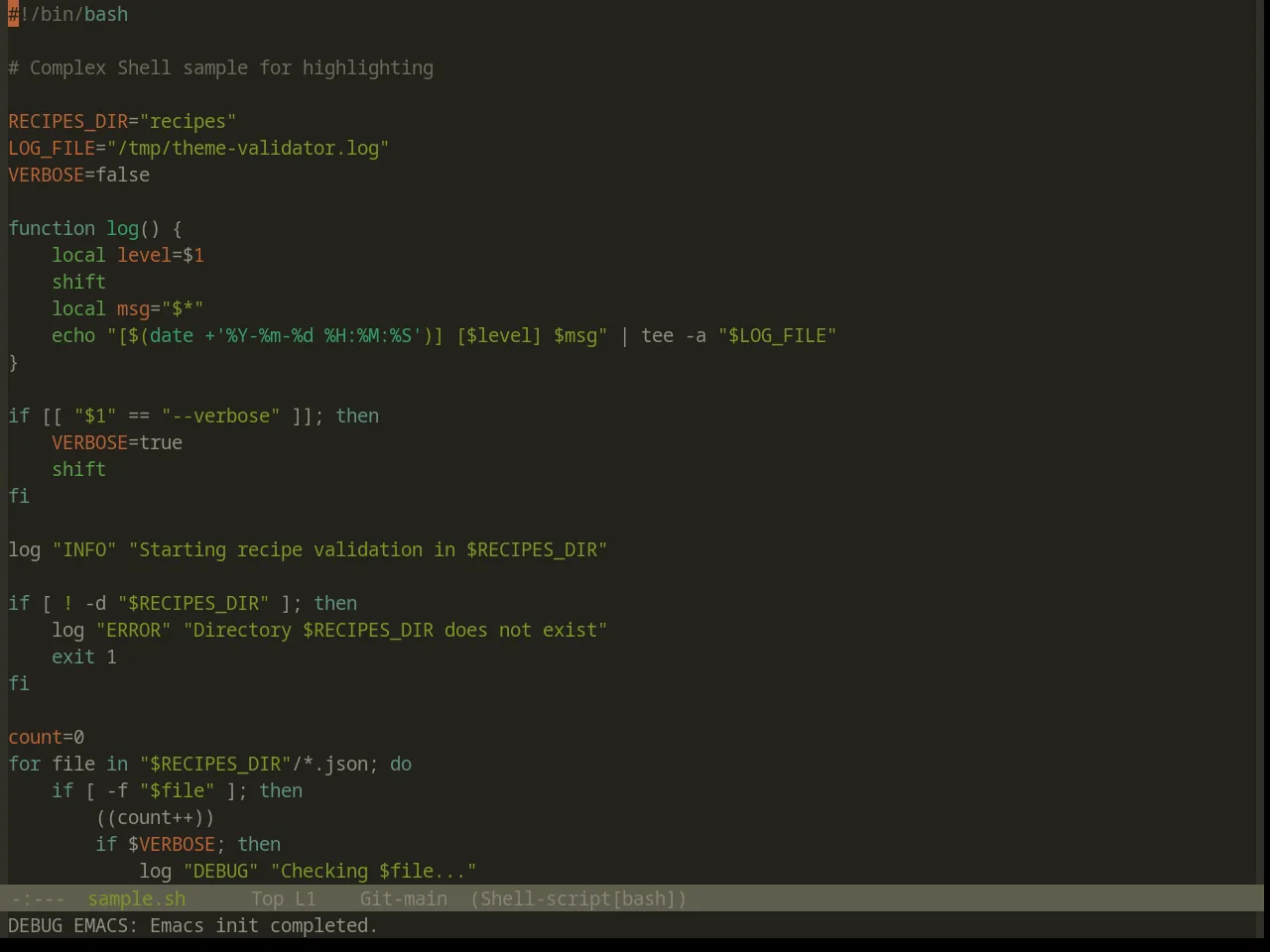 Base16 Atelier Estuary Theme in sh-mode