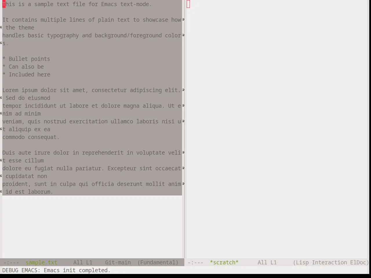 Base16 Atelier Forest Light Theme in fundamental-mode