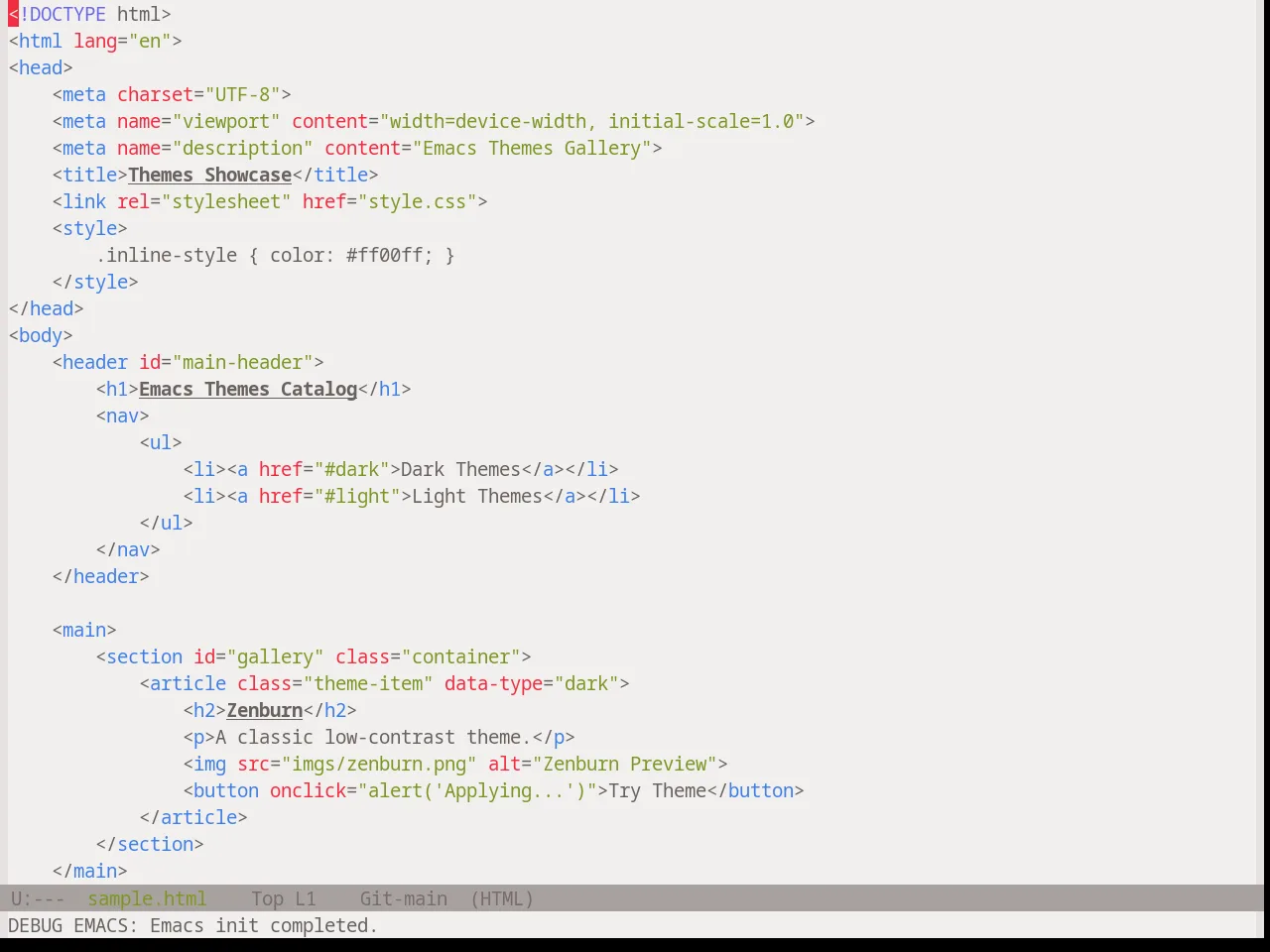 Base16 Atelier Forest Light Theme in html-mode