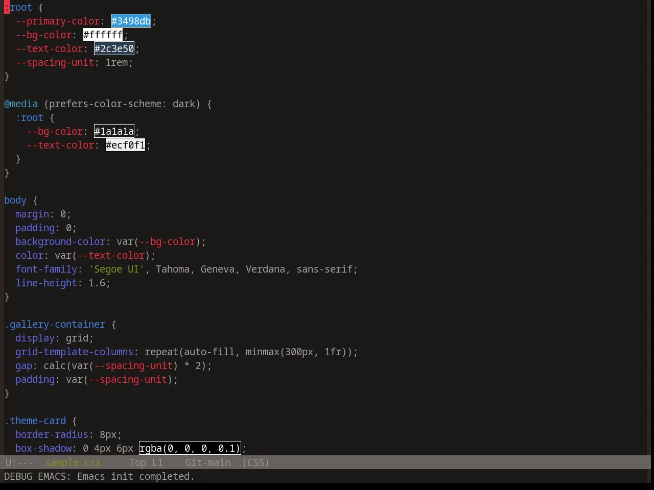 Base16 Atelier Forest Theme in css-mode
