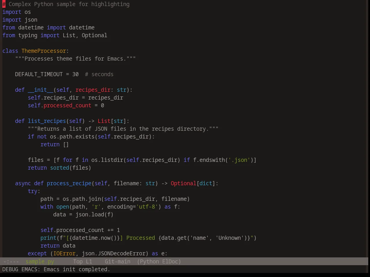 Base16 Atelier Forest Theme in python-mode