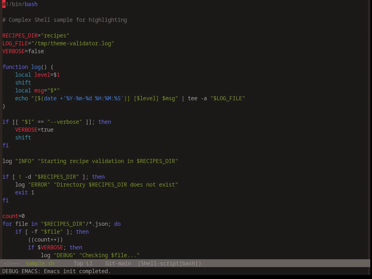 Base16 Atelier Forest Theme in sh-mode