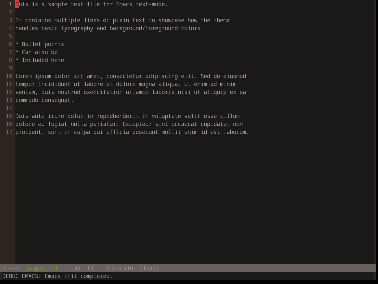 Base16 Atelier Forest Theme in text-mode