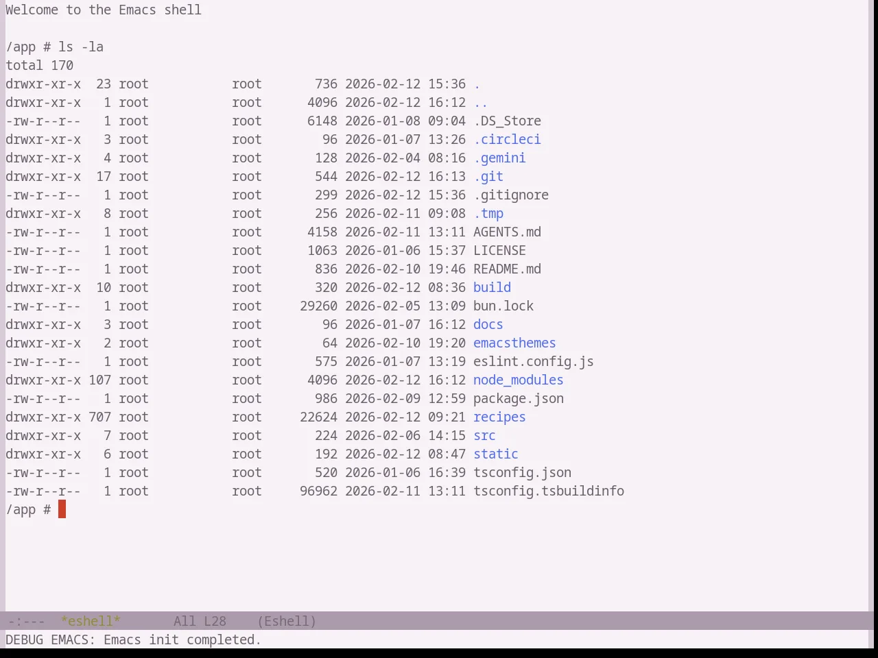 Base16 Atelier Heath Light Theme in eshell