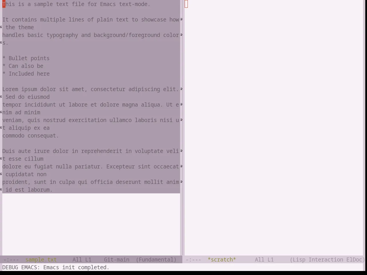 Base16 Atelier Heath Light Theme in fundamental-mode