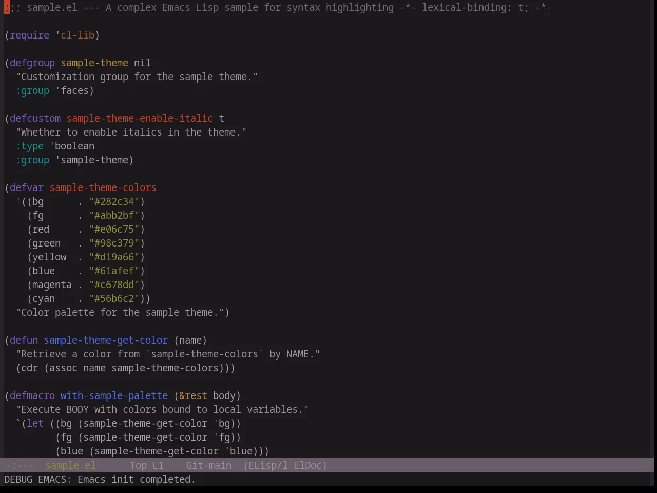 Base16 Atelier Heath Theme in emacs-lisp-mode