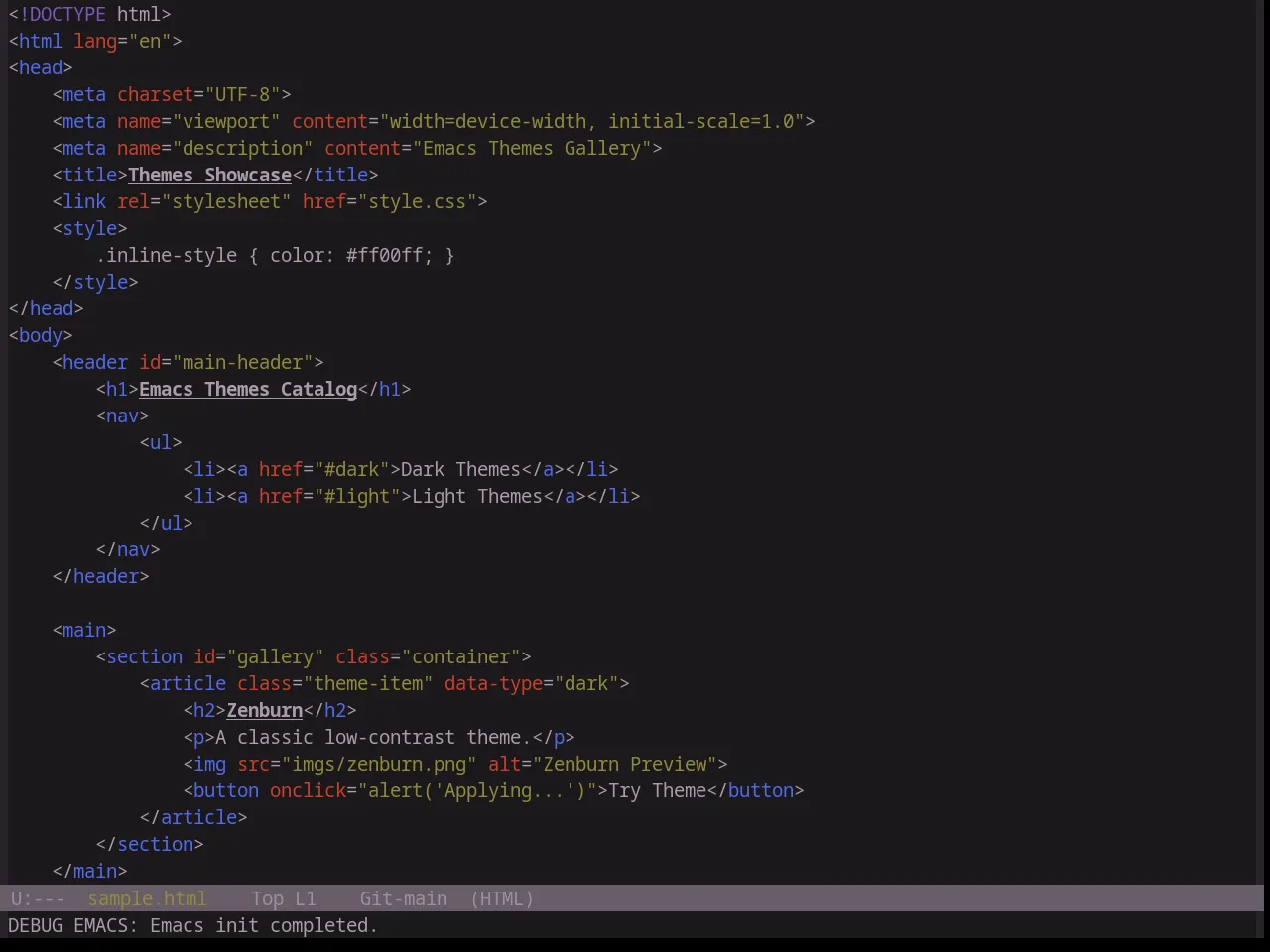 Base16 Atelier Heath Theme in html-mode